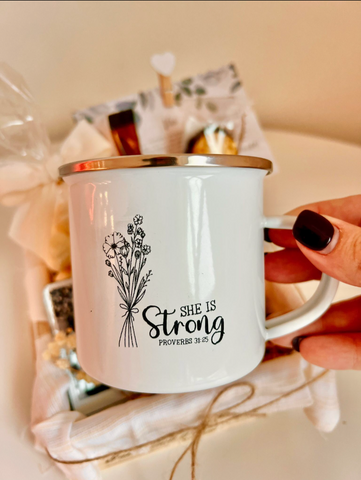 Personalized Enamel Mug – Laser Engraved