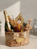 Luxury Gold Christmas Gift Basket