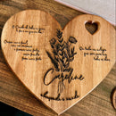 Loving Slice Board – Personalized Heart-Shaped Bamboo Charcuterie Set
