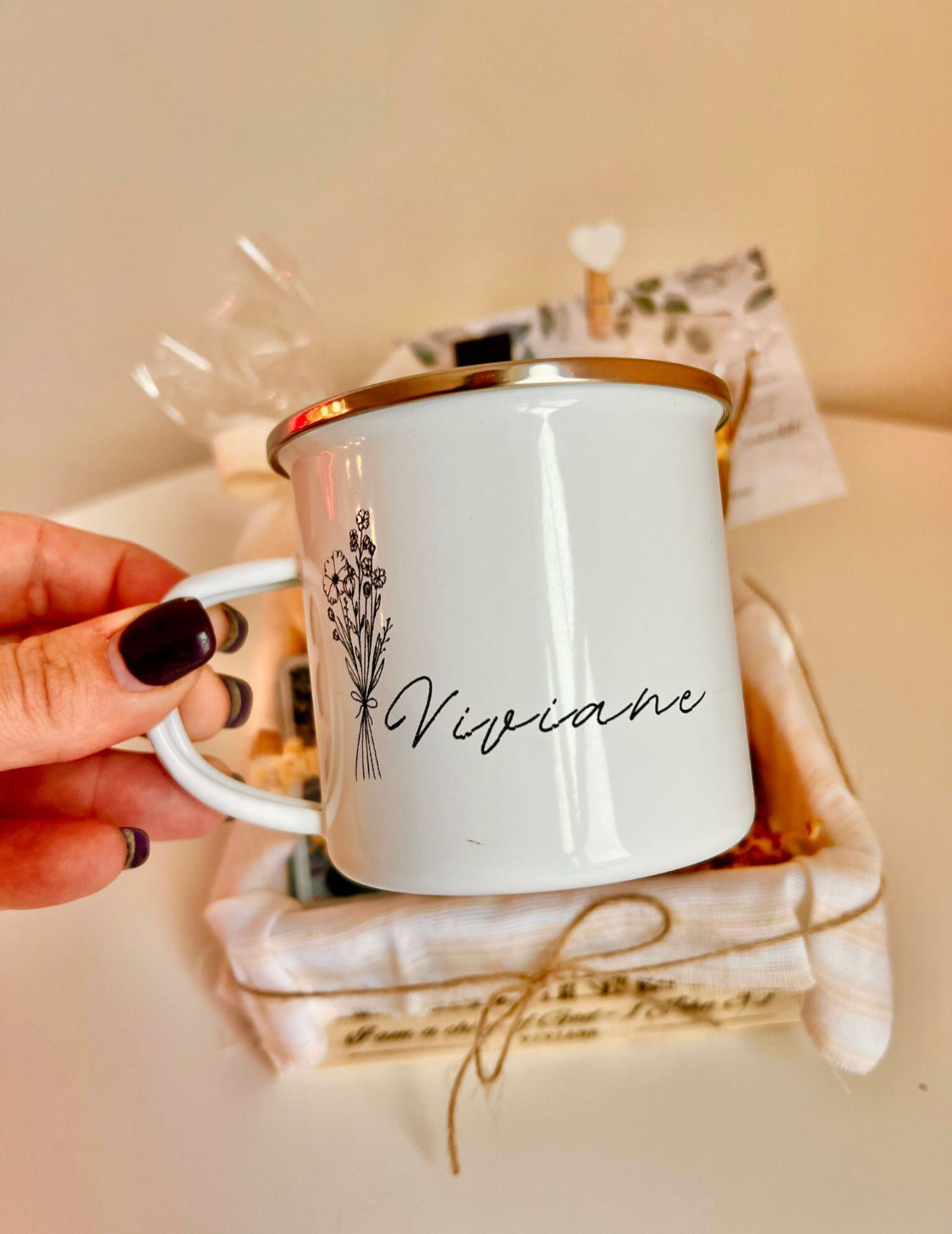 Personalized Enamel Mug – Laser Engraved